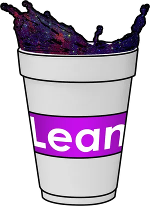 Galactic Lean Cup Splash PNG Image