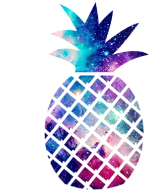 Galactic Pineapple Art PNG Image