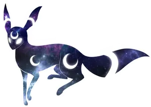 Galactic Umbreon Artwork PNG Image