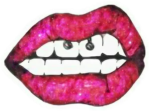 Galaxy_ Lip_ Piercing_ Sticker PNG Image