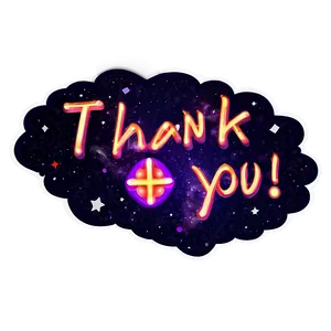 Galaxy Thank You Stickers Png 8 PNG Image