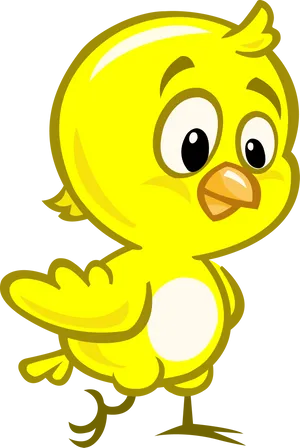 Galinha Pintadinha Animated Chick Character PNG Image