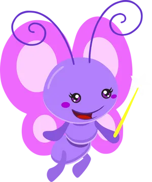 Galinha Pintadinha Butterfly Character PNG Image