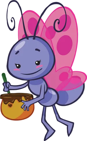 Galinha Pintadinha Butterfly Character PNG Image