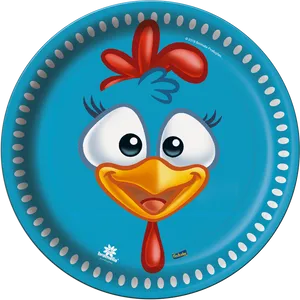 Galinha Pintadinha Character Plate PNG Image