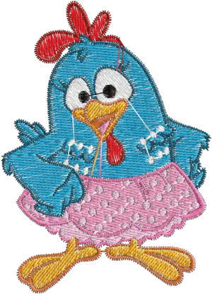 Galinha Pintadinha Embroidery Design PNG Image