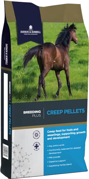 Galloping Foalin Field Horse Feed Package PNG Image