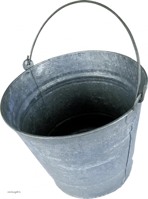 Galvanized Metal Bucket PNG Image