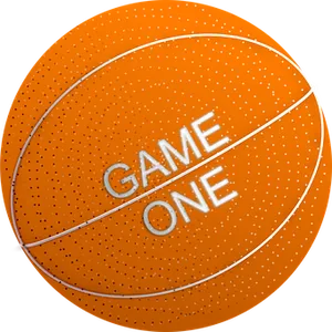 Game One Basketball Graphic PNG Image