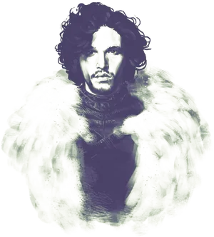 Gameof Thrones Warriorin Fur Cloak PNG Image