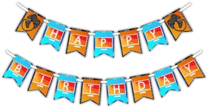 Gamer Birthday Banner PNG Image