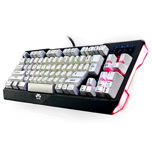 Gaming Keyboard With White Backlight Png 50 PNG Image