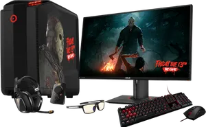 Gaming Setup Fridaythe13th PNG Image