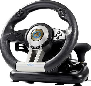 Gaming Steering Wheel Controller PNG Image