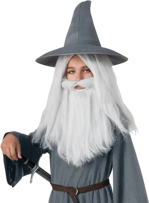 Gandalf Costume Portrait PNG Image