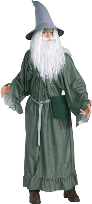 Gandalf Costume Portrait PNG Image