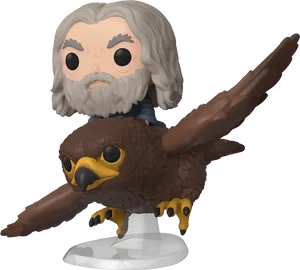 Gandalf Funko Pop Riding Eagle PNG Image