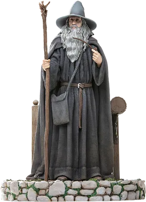 Gandalf Statue Fantasy Figure PNG Image