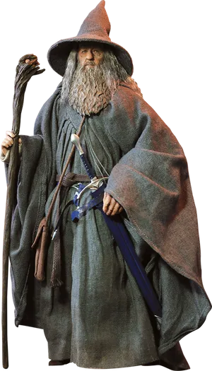 Gandalfthe Wizard Full Length Portrait PNG Image