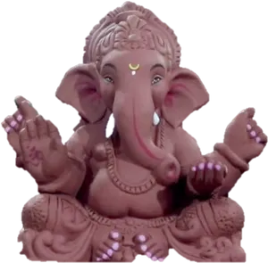 Ganesha Statue Artistic Representation PNG Image