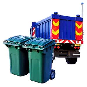 Garbage Truck With Bins Png 20 PNG Image