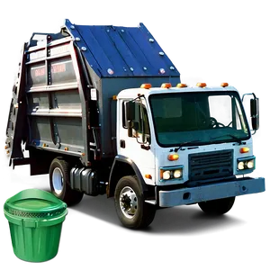 Garbage Truck With Lights Png Iqe PNG Image