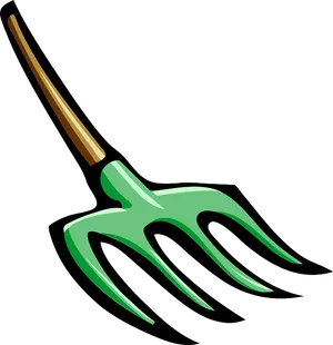 Garden Pitchfork Illustration PNG Image