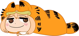 Garfield_ Anime_ Style_ Character PNG Image