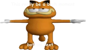 Garfield Bruh Moment Meme PNG Image