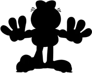 Garfield Silhouette Outline PNG Image