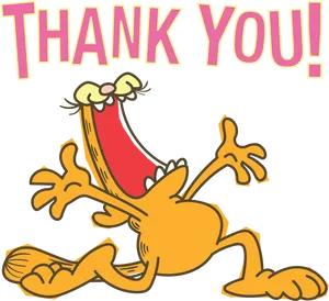 Garfield Thank You Illustration PNG Image