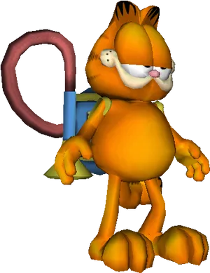 Garfield3 D Model Pose PNG Image