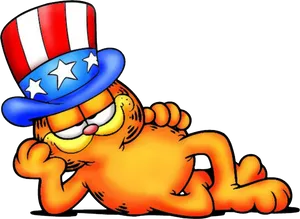 Garfieldin Patriotic Hat PNG Image