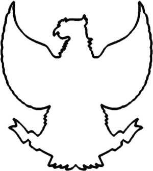 Garuda Silhouette Outline PNG Image