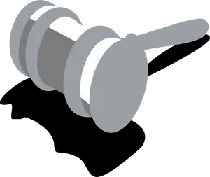 Gavel Icon Gray Background PNG Image