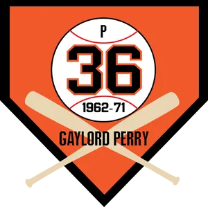 Gaylord Perry Baseball Plaque PNG Image