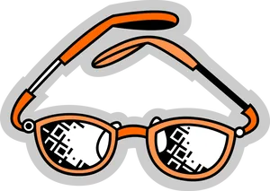 Geeky Circuit Board Glasses PNG Image