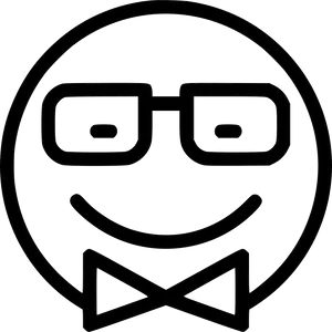 Geeky Smiley Face Icon PNG Image