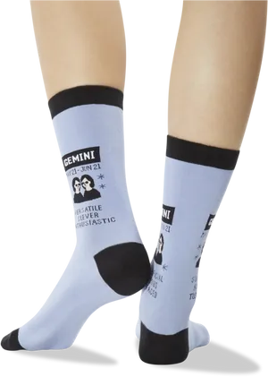 Gemini Zodiac Sign Socks PNG Image