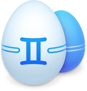 Gemini Zodiac Symbol Eggs PNG Image