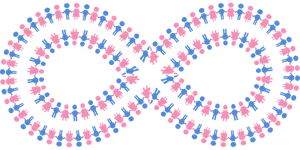 Gender Symbols Infinity Pattern PNG Image