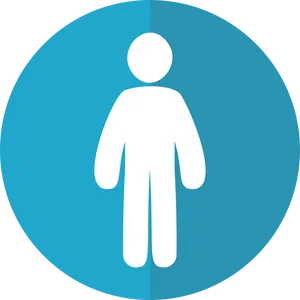 Generic Blue Person Icon PNG Image