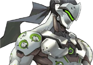 Genji Cybernetic Ninja Overwatch PNG Image