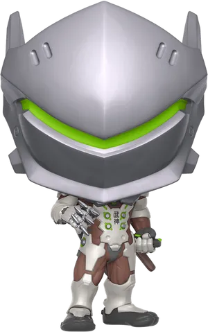 Genji Overwatch Figure Stylized PNG Image