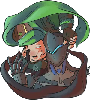 Genjiand Hanzo Overwatch Brothers PNG Image