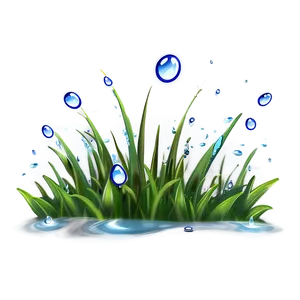 Gentle Water Drops On Grass Png 47 PNG Image