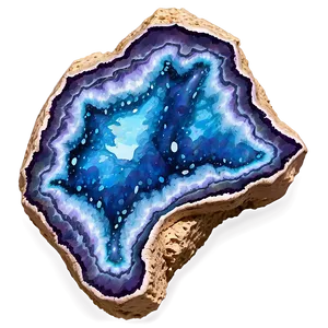 Geode With Metallic Edges Png Net PNG Image