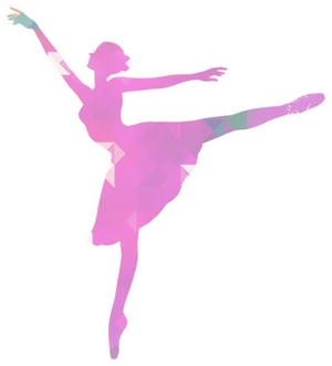 Geometric Ballet Dancer Silhouette PNG Image