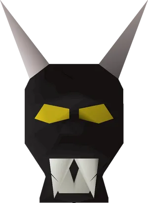 Geometric Batman Mask Graphic PNG Image