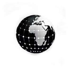 Geometric Black And White Globe Png Lol PNG Image